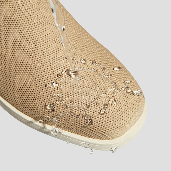 VIVAIA Beige Knit Chelsea Boots Water Resistant Slip‎ On Women's Size 8 EU 39 - Picture 3 of 14